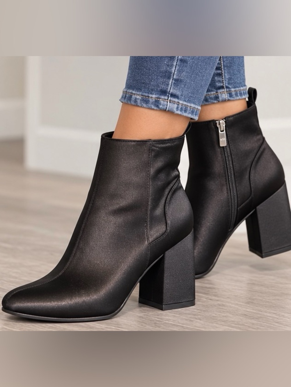Marc Fisher Black Block Heel Ankle Booties